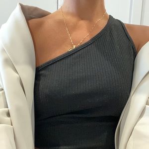one shoulder tank